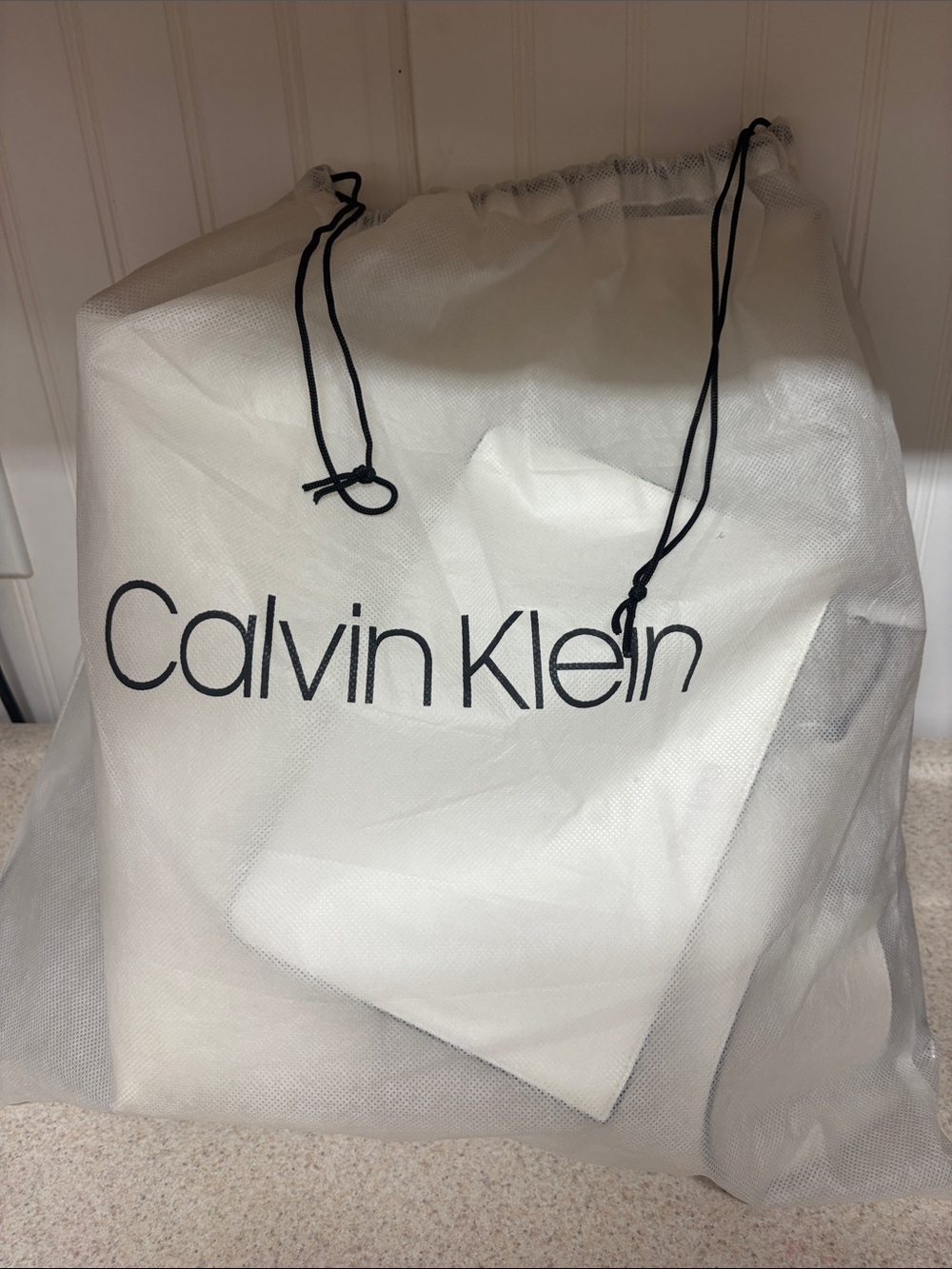 Calvin Klein White Tote with Yellow Floral Detail - Picture 7 of 7